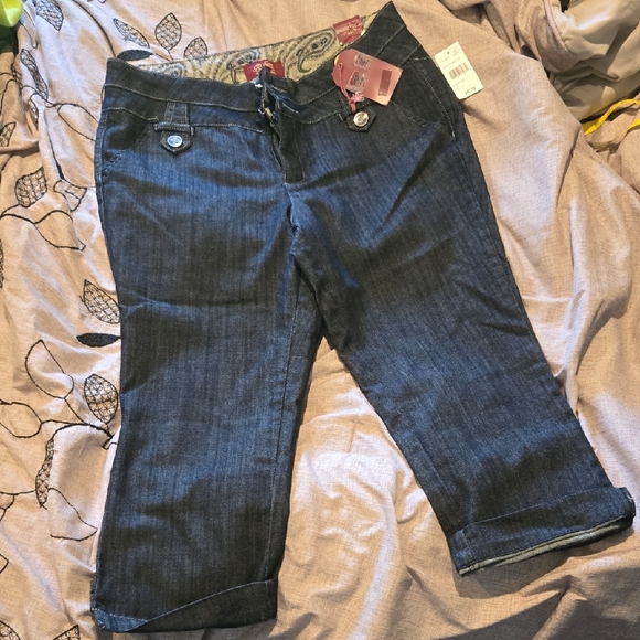 one 5 one Denim - Women's Dark Blue Jeans One 5 One Size 14 Capris